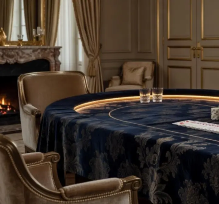 Installation professionnelle de tables de poker récréatif lors d'un événement d'entreprise.