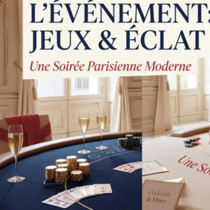 Mise en scène élégante de tables de jeux lors d’un événement GEO-BER