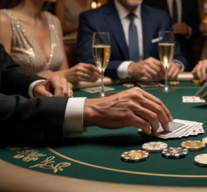 Table de poker animée lors d’un événement d’entreprise